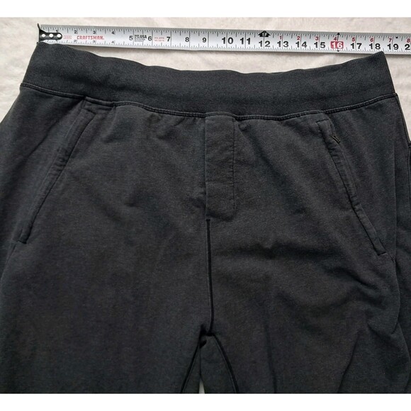 Lululemon Sweatpants Men's XXL Cross Cut Pant Heathered Black Zip Pockets Gym - Picture 12 of 13